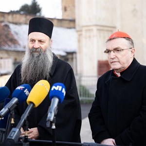 Uskrsna čestitka kardinala Bozanića patrijarhu Porfiriju